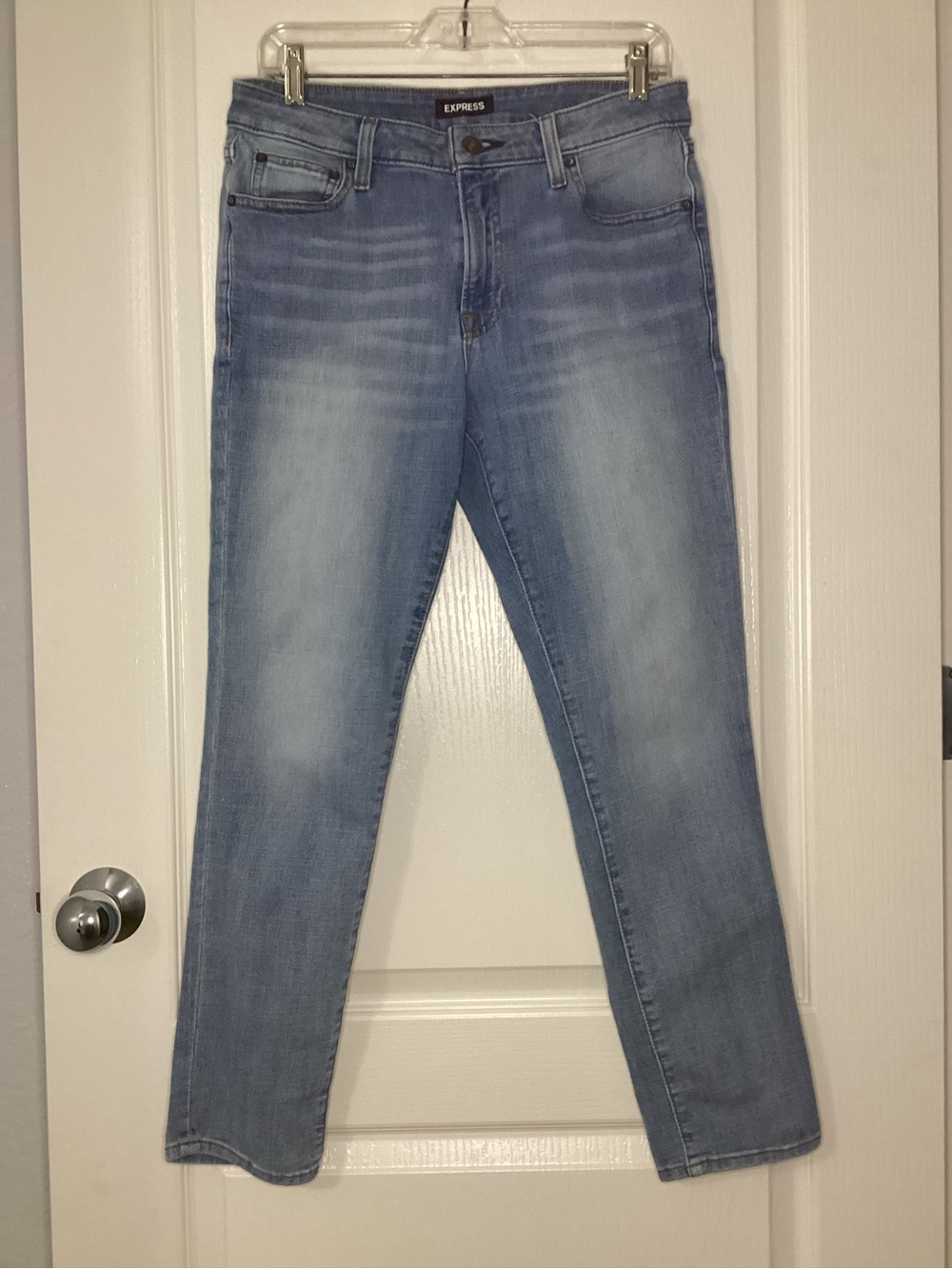 Express Men's Light Wash Straight Jeans, size 29x30